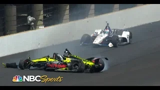 Sebastien Bourdais, Graham Rahal trigger multi-car wreck | Indy 500 | Motorsports on NBC