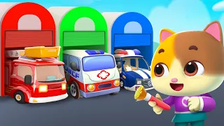 Baby Learns about Vehicles | Five Little Cars | Colors Song | Kids Song | Mimi and Daddy