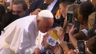 Children get through to Pope Francis for unforgettable meetings