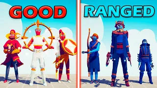 GOOD TEAM vs RANGED UNITS TEAM - Totally Accurate Battle Simulator | TABS