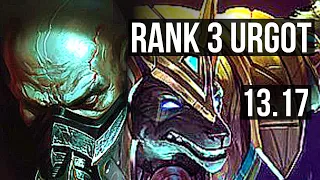 URGOT vs NASUS (TOP) | Rank 3 Urgot, 13/1/2, 7 solo kills, Legendary | NA Challenger | 13.17