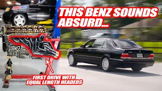 FIRST DRIVE IN THE MERCEDES S600 W/ CUSTOM HEADERS! *PAGANI SOUNDS INCOMING*
