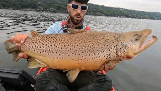 Monster Brown Trout! (Jigging)