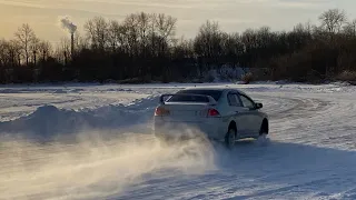 Honda Civic на льду, Калугин Василий, онборд, Пермь, Мулянка 15.01.2023