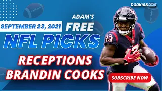 FREE NFL 2021 Week 3 Picks - Brandin Cooks over on Receptions