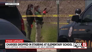 Man stabbed at Las Vegas elementary school was ‘extremely uncooperative’
