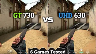 UHD 630 vs GT 730 | 6 Games Tested