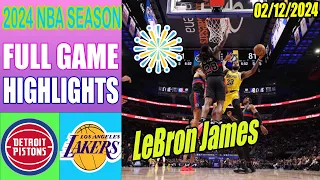 Detroit Pistons vs Los Angeles Lakers [FULL GAME] QTR (Feb 12, 2024) | NBA Highlights 2024