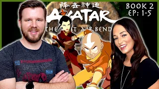 My wife and I watch Avatar: The Last Airbender for the FIRST time || Book 2 Episodes 1-5