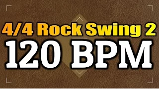 120 BPM - Rock Swing 2 - 4/4 Drum Track - Metronome - Drum Beat
