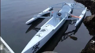 Ultralight Solar Speedboat 019 Pedal Test!
