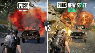 PUBG NEW STATE GLOBAL VS PUBG MOBILE | COMPARISON OF DETAILS & PHYSICS & GRAPHICS