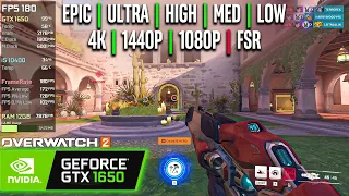 GTX 1650 | Overwatch 2 - 4K, 1440p, 1080p, FSR - Epic, Ultra, High, Medium, Low