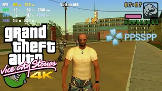 PPSSPP 1.11.3 | Grand Theft Auto Vice City Stories 4K UHD | PSP Emulator Gameplay