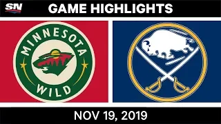 NHL Highlights | Wild vs Sabres - Nov. 19, 2019