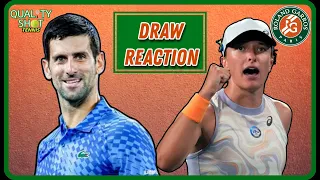 🎾Roland Garros 2023 Draw Reaction | Djokovic, Alcaraz & Swiatek, Rybakina in same half | French Open