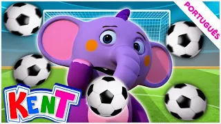 VAMOS BRINCAR COM AS BOLAS DE FUTEBOL, AS CORES E APRENDER! | Kent o Elefante