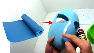 DIY Spider-Man Mask Part 1 - Foam Yoga Matt