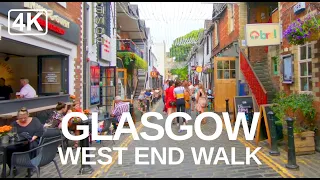 [4K] Glasgow, Scotland West End Walk - Ashton Lane to Botanical Gardens (pt 1)