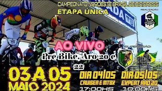 NORDESTE BRASIL BMX RACING 2024 ETAPA ÚNICA AO VIVO PARTE 3 (PRÉBIKE, ARO 20 E 22) NIEDSON TIBÚRCIO.