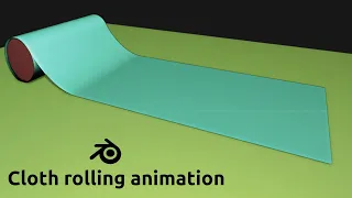 Blender 2.92 - Cloth rolling animation tutorial (Cloth Physics Simulation)