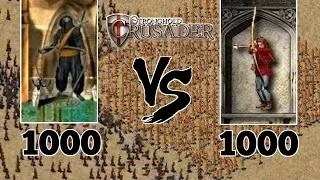 Stronghold Crusader 1000 Assasins vs 1000 Archers