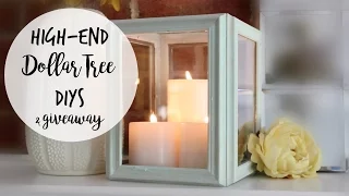 HIGH-END DOLLAR TREE DIYS | Lantern, Succulent Bowls, Pedestal & Giveaway