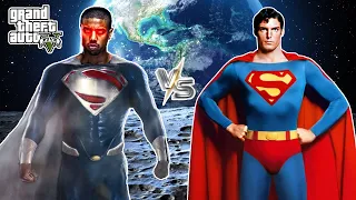 GTA 5 - Val Zod (Michael B. Jordan) VS Chris Reeves Superman On THE MOON