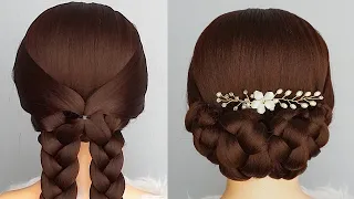 Perfect Low Bun Wedding Hairstyle | Bridal Hairstyle For Long Hair