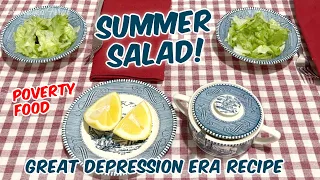 Summer Salad ☀️ Great Depression Era Recipe - Poverty Food - Only 3 Ingredients