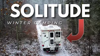 Escaping Civilization / Winter Camping in a 20 Year Old Truck Camper