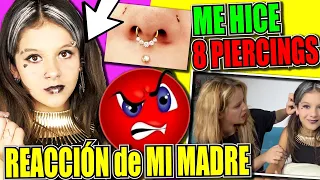 😈🔥 ¡¡ME HICE 8 PIERCINGS!! SIN EL PERMISO 😱 BROMA EXTREMA acaba MUY MAL  (REACCIÓN INESPERADA)