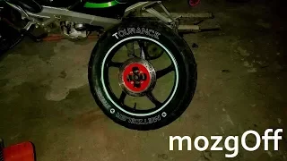 Покраска дисков мотоцикла, светоотражающие наклейки, маркер для шин и красим тормозные диски mozgOff