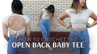 ☆ OPEN BACK BABY TEE ☆  |  crochet tutorial