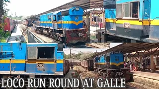 M10A Locomotives Run Round at Galle Railway Station in Sri Lanka | WDM3D | Sri Lankan Railways 🇱🇰