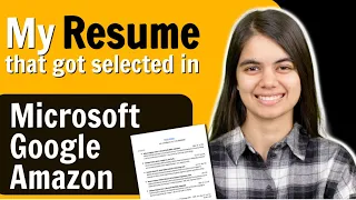 Why my Resume got selected in Google | Microsoft | Amazon | How to make Resume | Software Engineers