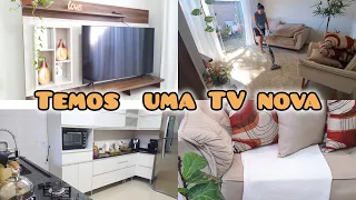 cuidando do lar | temos uma TV nova #rotinadolar