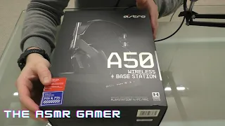 (asmr) astro a50s gaming headset unboxing