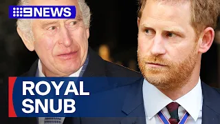 Prince Harry overshadow by family rift during UK return | 9 News Australia