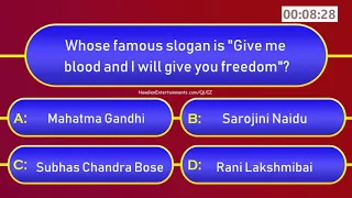 Freedom Fighters of India | Part 2/4 | Independence Day and Republic Day of India Quiz