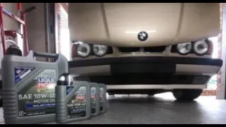 (short ASMR) 1995 BMW E34 540i/6 Oil Change