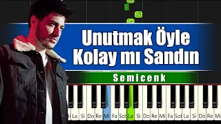 Semicenk - Unutmak Öyle Kolay mı Sandın - Kolay Piyano