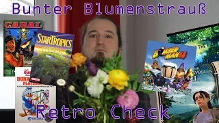 Bunter Blumenstrauß-Retro Check