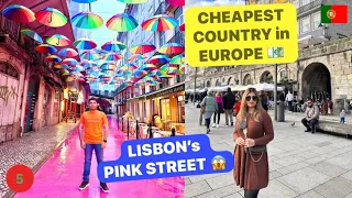 EUROPE'S CHEAP VACATION DESTINATION || PARTY STREET LISBON || TRADITIONAL STREET FOOD IN PORTUGAL