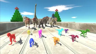 Race to eat Neon Deinonychus & Raptors - Animal Revolt Battle Simulator