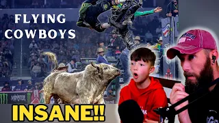 South African & Son React To Bull Riding (His First Time)