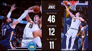 Stats Don't Lie: Nikola JOKIC ABSOLUTE MASTERCLASS -- 46-POINT Triple-Double!!