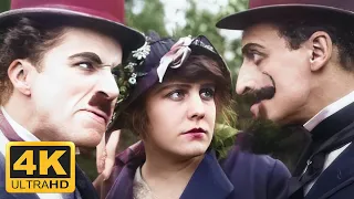 Charlie Chaplin - A Jitney Elopement (1915) Colourised, Remastered 4K 60FPS