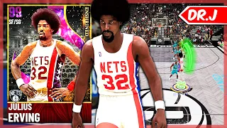 DARK MATTER JULIUS ERVING GAMEPLAY! A WALKING BUCKET WITH AN AFRO! NBA 2k21 MyTEAM