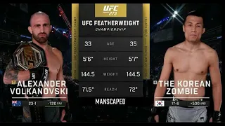 UFC Tale Of The Tape 2022 MUSIC - NEW Main Event Theme (Vocal Cut)